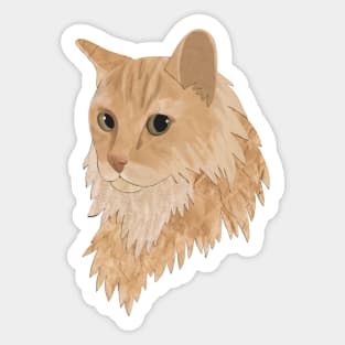 Fritz the orange cat Sticker